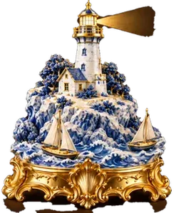 The Lighthouse keeper statuette in gold