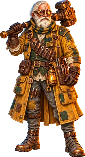 The Old Tinkerer, with his hammer